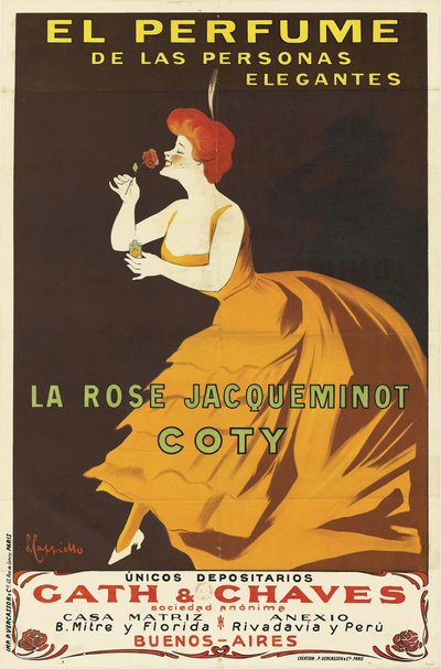 Coty - La Rosa Jacqueminot, 1904 de Leonetto Cappiello