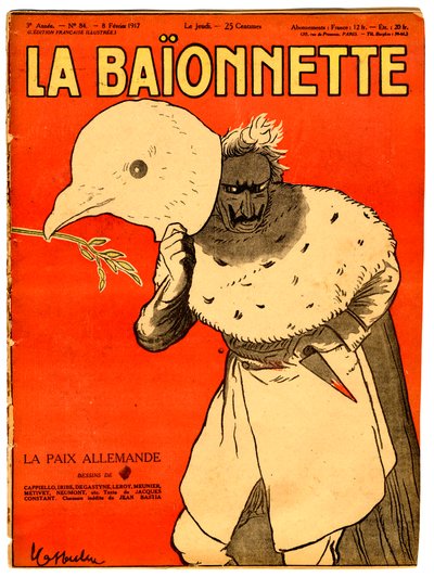 Portada de La Baionnette, Satírico en Colores de Leonetto Cappiello