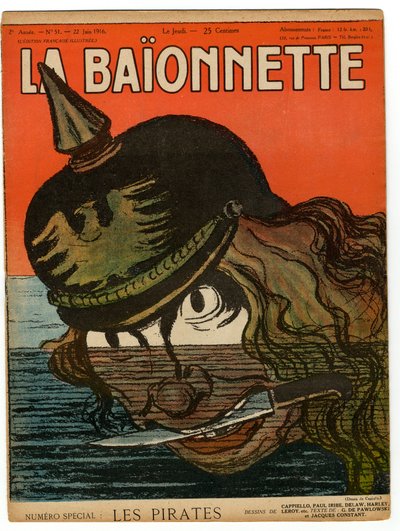 Portada de "La Baionnette", satírico en colores de Leonetto Cappiello