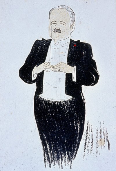 Marcel Prevost (1862-1941) novelista francés, dibujo de Cappiello 1905 de Leonetto Cappiello