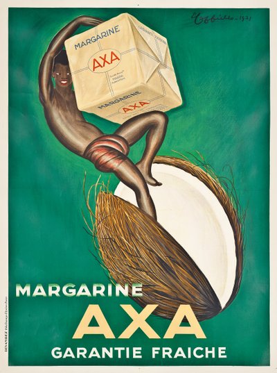Cartel publicitario de margarina Axa de Leonetto Cappiello