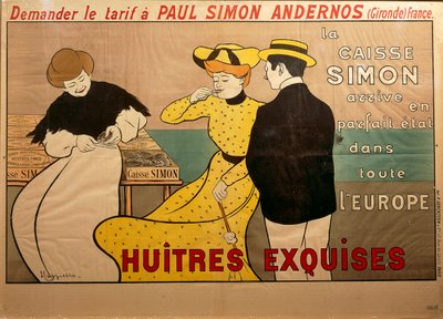 Cartel publicitario de venta de ostras de Leonetto Cappiello