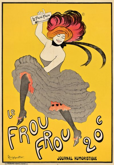 Cartel publicitario del diario francés "Le Frou Frou" de Leonetto Cappiello