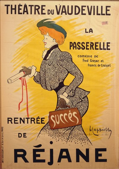 Teatro del Vaudeville: La Passerelle, ilustración de Leonetto Cappiello