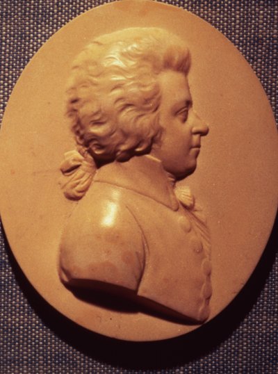 Medallón retrato de Wolfgang Amadeus Mozart de Leonhard Posch