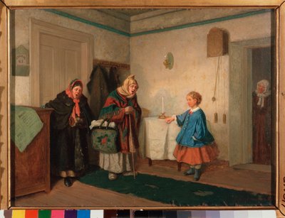 Los cantores mendigos. Pintura de Leonid Ivanovich Solomatkin (1837-1883), óleo sobre lienzo de Leonid Ivanovich Solomatkin