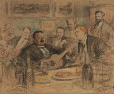 Fiesta de cumpleaños de Konstantin Korovin de Leonid Osipovic Pasternak