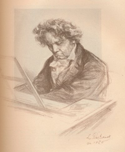 Retrato de Beethoven de Leonid Osipovic Pasternak
