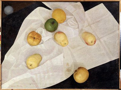 "Nature morte aux pommes et citron" (Naturaleza muerta con manzanas y limones) Peinture de Leonid Terentevich Chupyatov (1890-1942) 1923 State Russian Museum Saint Petersbourg de Leonid Terentlevich Chupyatov