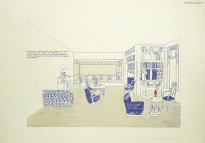 Diseño para una habitación, c.1901 de Leopold (after) Bauer