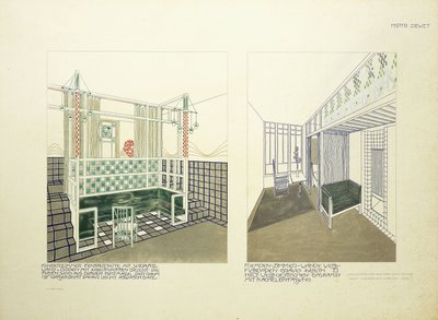 Habitación infantil y habitación de invitados, c.1901 de Leopold (after) Bauer
