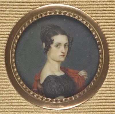 retrato, de, un, dama, en, un, vestido oscuro de Leopold Blonder