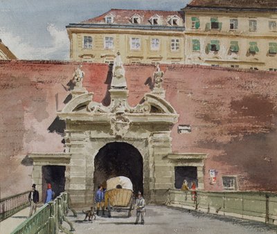 El viejo Kärntnertor en Viena desde el exterior de Leopold Blonder