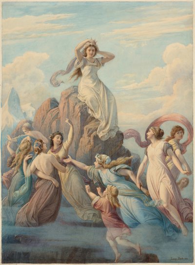 Canción de la montaña después de Friedrich Schiller, 1881 de Leopold Bode