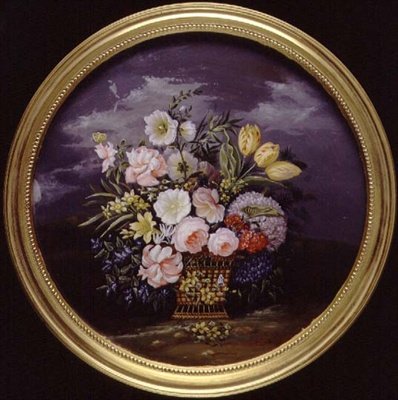 Flores en un Paisaje Abierto de Leopold Brunner