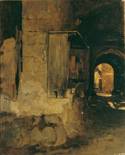 Puerta de una casa árabe de Leopold Carl Muller