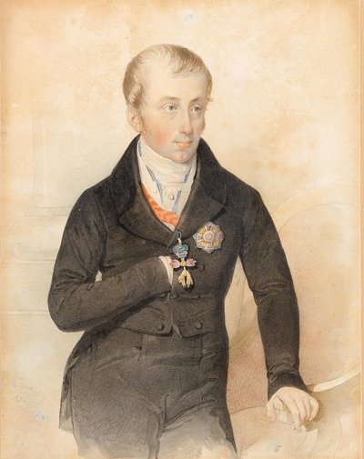 Retrato del Emperador Fernando I de Austria 1793-1875, 1836 de Leopold Fischer
