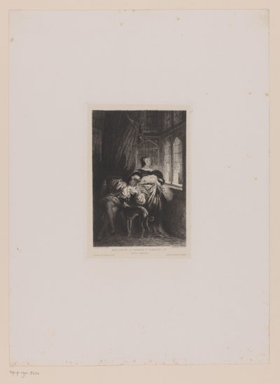 Doble retrato de Margarita de Valois y Francisco I de Francia Marguerite de Navarre et François Ier (título sobre objeto) de Leopold Flameng