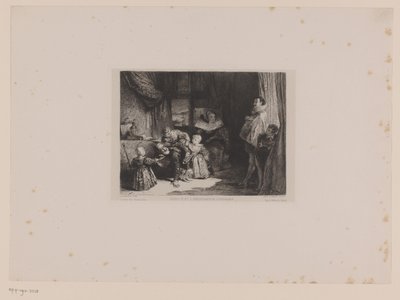 Hendrik IV como embajador van Spanje Enrique IV y el embajador español (título sobre el objeto) de Leopold Flameng