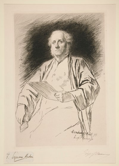 Retrato de Seymour Haden de Leopold Flameng