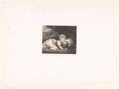 Princesa Sophia Matilda de Gloucester con su perro de Leopold Flameng