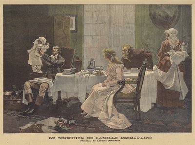 El almuerzo de Camille Desmoulins de Leopold Flameng