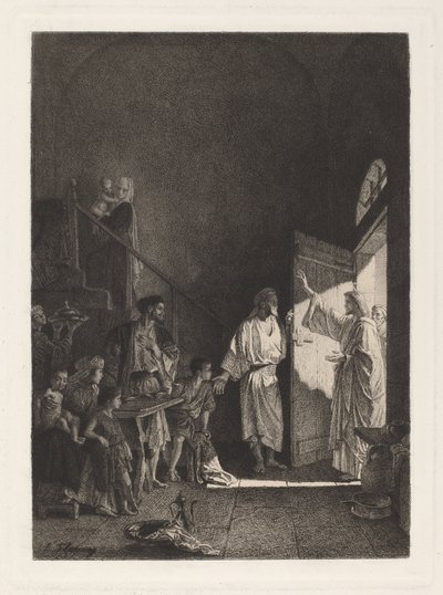 Una escena del Nuevo Testamento de Leopold Flameng, after Alexandre Bida