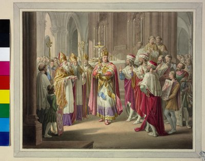 Elección del rey 1273 de Leopold Kupelwieser