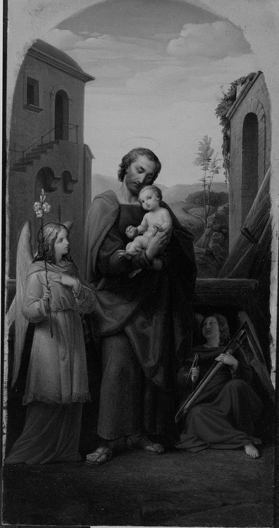 San José y el Niño Jesús de Leopold Kupelwieser