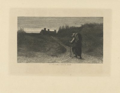 Caminante en un paisaje de dunas de Leopold Lowenstam