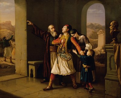 Un guerrero griego se despide de Leopold Löffler Edler von Radymno