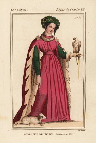 Madeleine de France, condesa de Foix, hija del rey Carlos VII de Francia de Leopold Massard