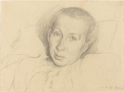 La hermana del artista, Marie von Kalckreuth de Leopold von Kalckreuth