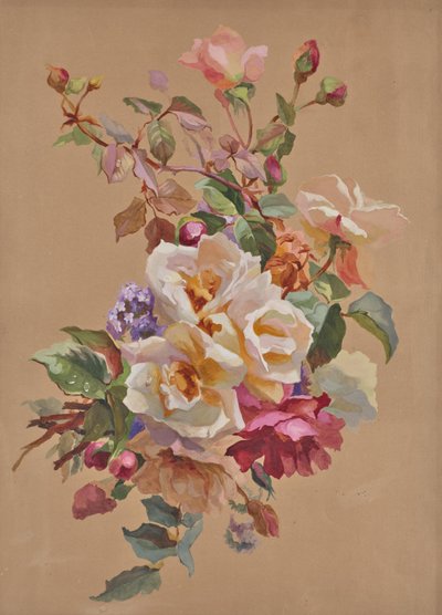Rosas y nomeolvides de Leopold von Stoll