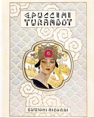 Portada de la partitura de la ópera Turandot c. 1926 (grabado) de Leopoldo Metlicovitz