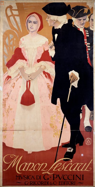 Manon Lescaut. 1909 (cartel) de Leopoldo Metlicovitz
