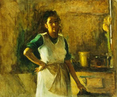 La Cocinera (óleo sobre lienzo) de Leopoldo Romañach