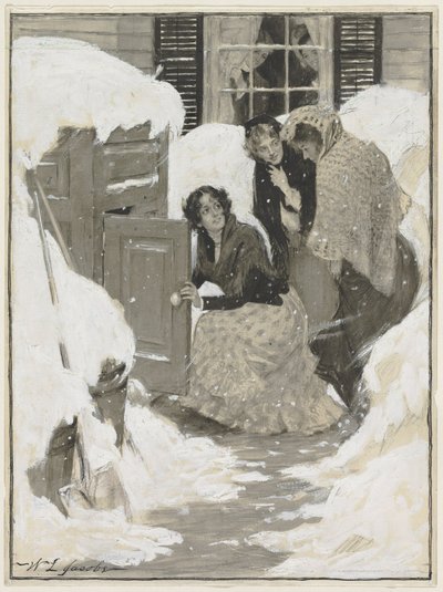 Boceto para la ilustración de un libro (acuarela) de Leroy William Jacobs