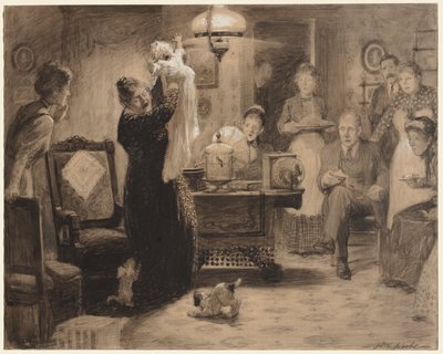 Boceto para la ilustración "El bebé inmóvil" de Leroy William Jacobs