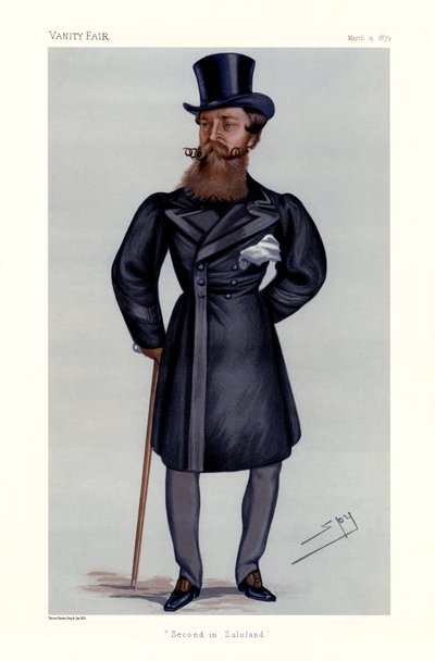 General de División Henry Hope Crealock - retrato de pie con bastón y sombrero de copa de Leslie Matthew (1851 1922) Ward