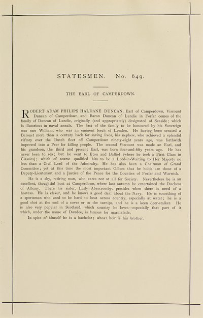 El conde de Camperdown de Leslie Matthew Ward