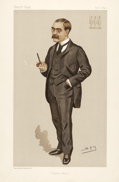 Rudyard Kipling (1865 - 1936), de Vanity Fair, pub. 1894 de Leslie Matthew Ward