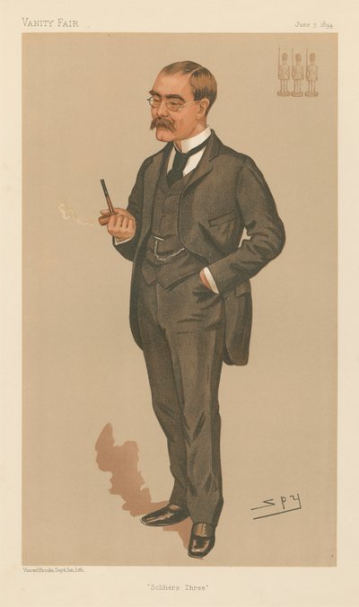 Soldados Tres, Rudyard Kipling (serie Vanity Fair) de Leslie Matthew Spy Ward
