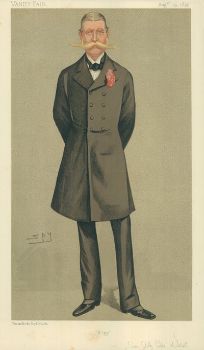 Coronel William Cornwallis West, Algy, 13 de agosto de 1892, caricatura de Vanity Fair de Leslie Matthew Ward