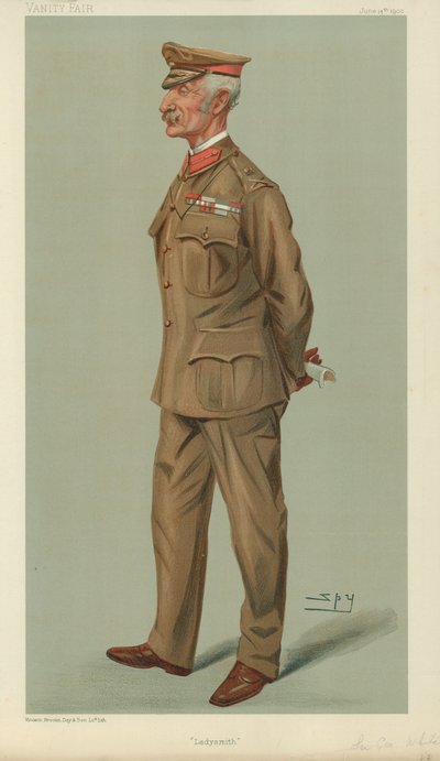 General Sir George Stuart White, Ladysmith, 14 de junio de 1900, caricatura de Vanity Fair de Leslie Matthew Ward