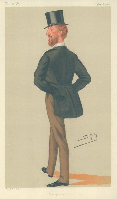 Lord Henry F Thynne, hijo menor, 26 de mayo de 1877, caricatura de Vanity Fair de Leslie Matthew Ward