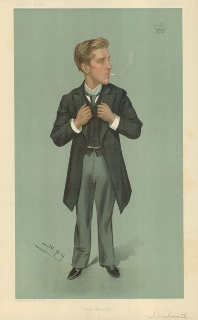 Lord Warkworth, South Kensington, 2 de septiembre de 1897, caricatura de Vanity Fair de Leslie Matthew Ward