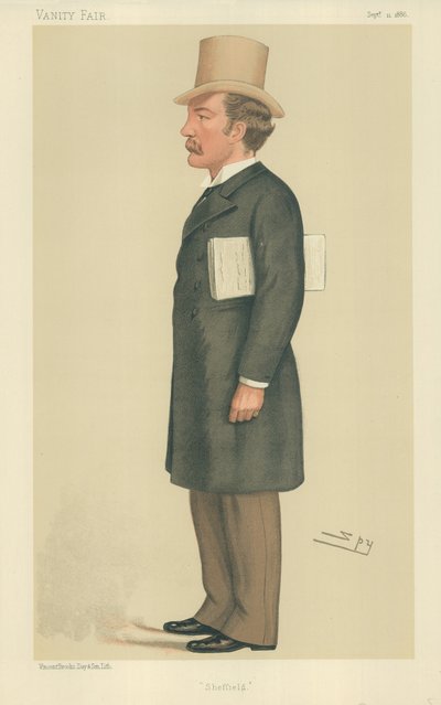 El Sr. Charles Beilby Stuart-Wortley, Sheffield, 11 de septiembre de 1886, caricatura de Vanity Fair de Leslie Matthew Ward