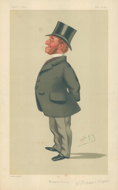 Sr. Charles Watkin Williams-Wynn, Montgomeryshire, 28 de junio de 1879, caricatura de Vanity Fair de Leslie Matthew Ward