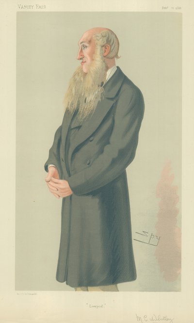Sr. E Whitley, Liverpool, 21 de febrero de 1880, caricatura de Vanity Fair de Leslie Matthew Ward